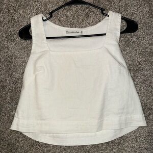 Abercrombie & Fitch Linen Cropped Tank Top - XS